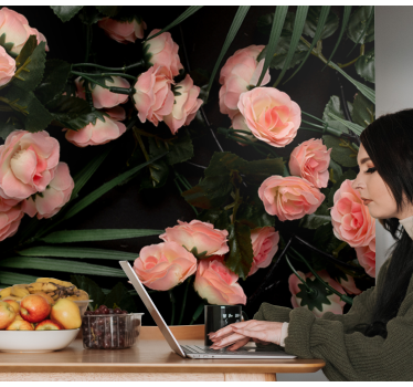 Fototapete blumen zarte rosa rosen - TenStickers