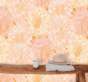 Fototapete blumen zartes blumenmuster - TenStickers