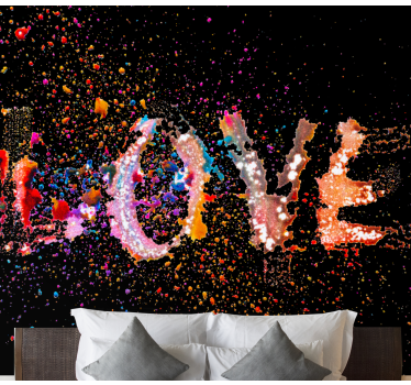 Fototapete Schlafzimmer Liebe Mehrfarbige - TenStickers