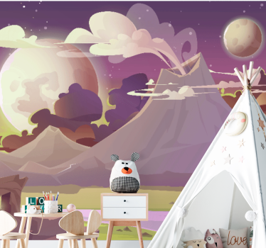 Fototapete fantasie berglandschaft - TenStickers