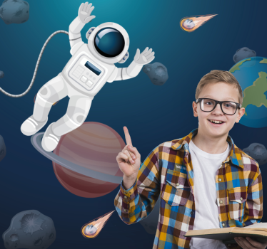 Fototapete fantasie cosmonaut im kosmos - TenStickers