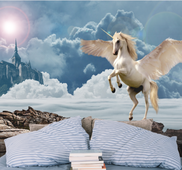 Fototapete fantasie ein majestätischer einhornflug - TenStickers