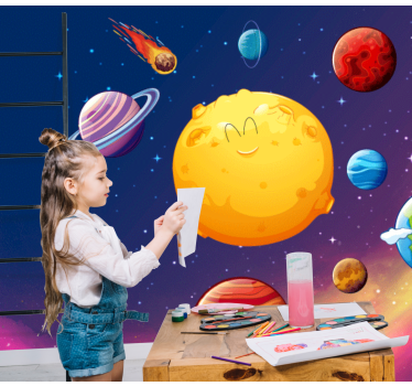 Fototapete fantasie glücksplanet figuren - TenStickers
