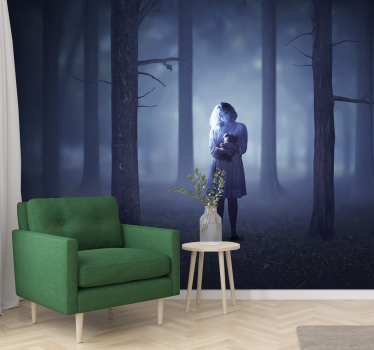 Fototapete fantasie mädchen im nebel - TenStickers