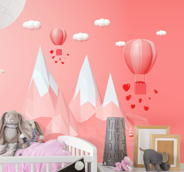 Fototapete fantasie mit heißluftballons kunstwerk - TenStickers