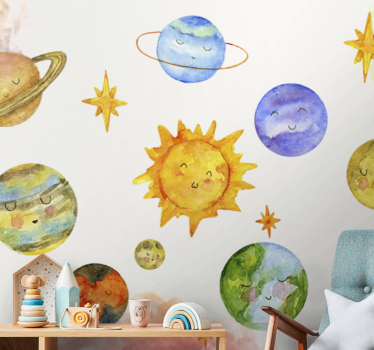 Fototapete fantasie verspielte himmelskörper - TenStickers