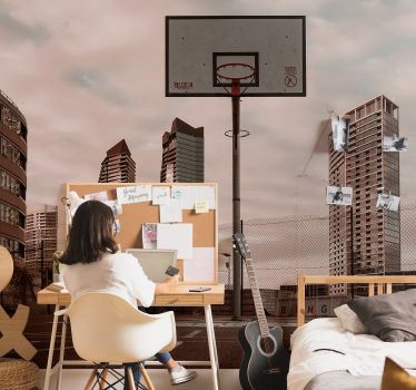 Fototapete Jugendzimmer Basketballplatz - TenStickers