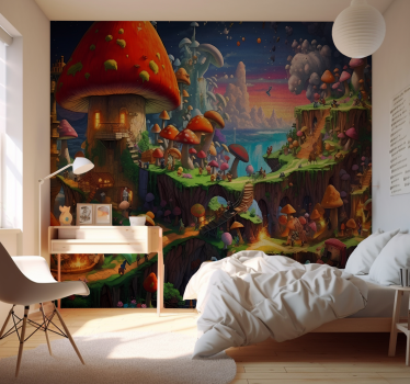 Fototapete Jugendzimmer Pilz Welt - TenStickers