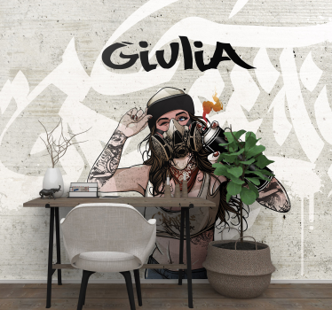Fototapete graffiti ausdruck urbaner kunst - TenStickers
