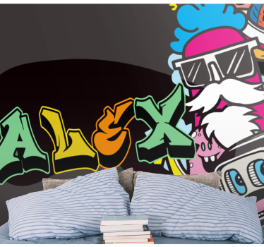 Fototapete mit Namen graffiti bunte charakterkunst - TenStickers