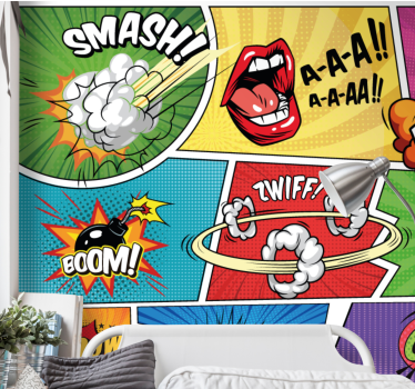 Fototapete graffiti comicbuch action - TenStickers