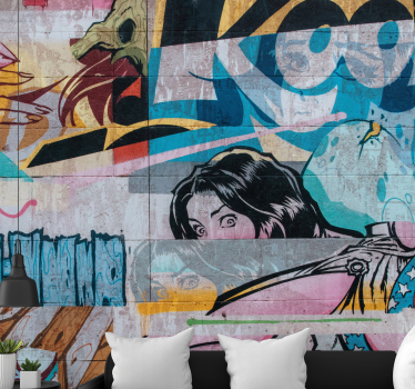 Fototapete graffiti im urbanen stil - TenStickers