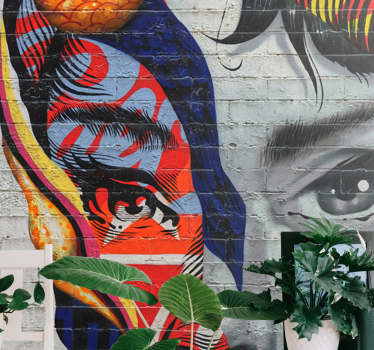 Fototapete graffiti lebendige stadtgesichter - TenStickers