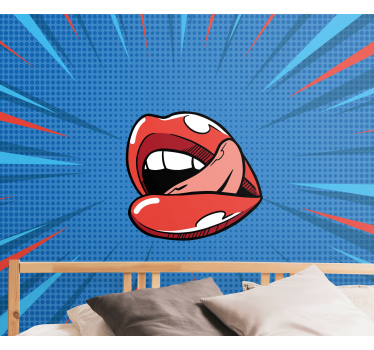 Fototapete graffiti lebhafter mund pop - TenStickers