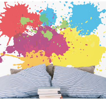 Fototapete graffiti mit bunten spritzmustern - TenStickers