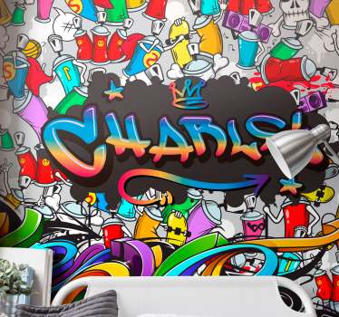 Fototapete mit Namen graffiti individuell gestaltbar - TenStickers