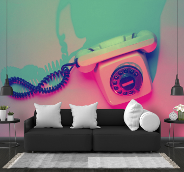 Fototapete Graffiti retro-telefondesign - TenStickers