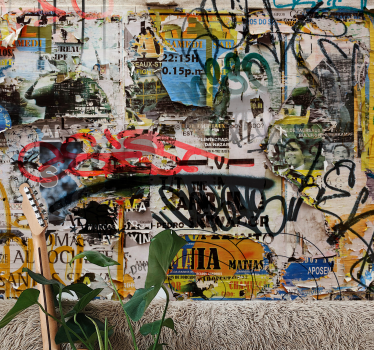 Fototapete graffiti urban art collage - TenStickers