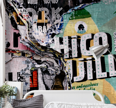 Fototapete Graffiti urbane straßencollage - TenStickers