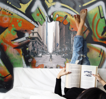 Fototapete graffiti urbaner straßenflair - TenStickers