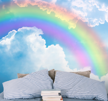 Fototapete himmel bunte regenbogenwolken - TenStickers