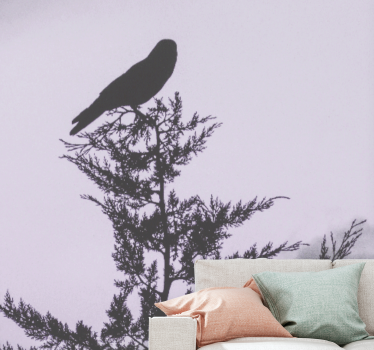 Fototapete hochzeit mit vogelsilhouette - TenStickers