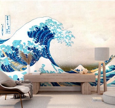 Tapete Wohnzimmer japanische Kanagawa Welle - TenStickers