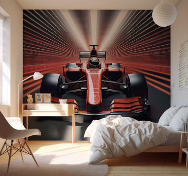Fototapete Jugendzimmer Formel 1 Wagen Rot - TenStickers