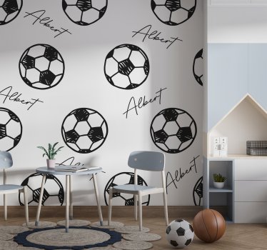 Fototapete Kinderzimmer Fußball Zeichnungen - TenStickers