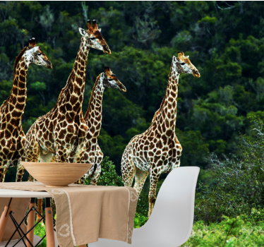 Fototapete Länder Ursprüngliche natur giraffen - TenStickers