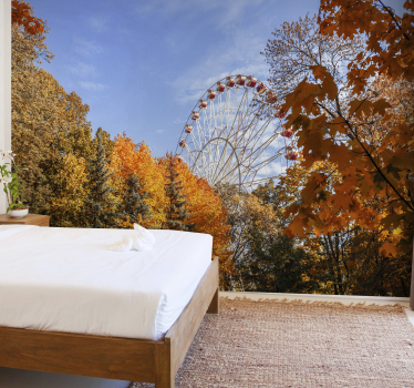Fototapete Landschaft riesenrad herbst - TenStickers