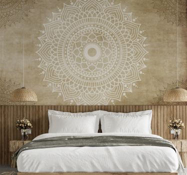 Fototapete Mandala auf altem Papier - TenStickers