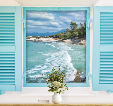 Fototapete Meerblick Fenster mit meerblick - TenStickers