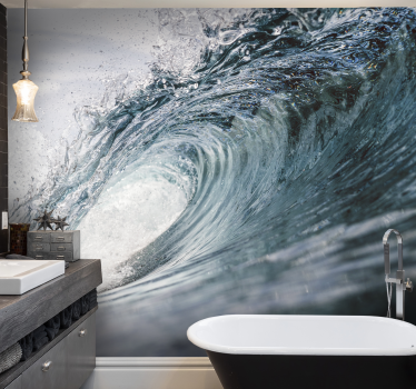 Fototapete Badezimmer große Welle - TenStickers