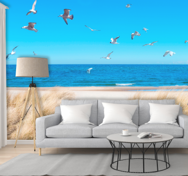 Tapete Natur Meerblick Ruhe am Meer für Wohnzimmer - TenStickers