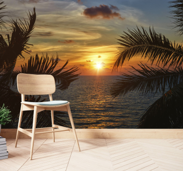 Büro Tapete Meerblick im Sonnenuntergang - TenStickers