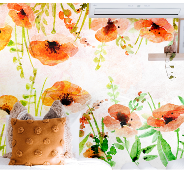 Fototapete mohnblumen helle mohnblüten - TenStickers
