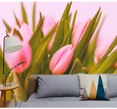 Fototapete mohnblumen in pinken tulpenblüten - TenStickers