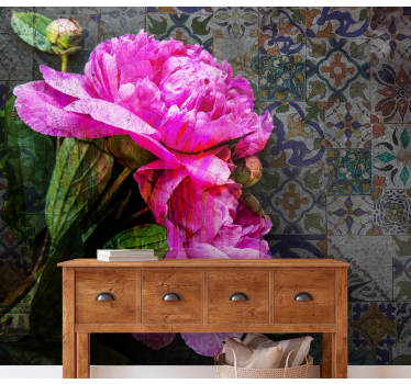 Fototapete Mohnblumen pfingstrose blumendetail - TenStickers