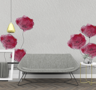 Fototapete mohnblumen zarte poppy blüten - TenStickers