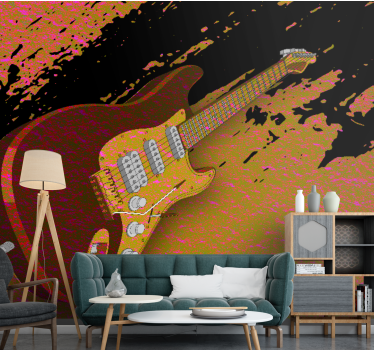 Fototapete musik e-gitarre kunst - TenStickers