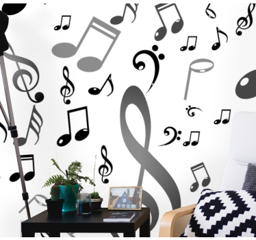 Fototapete musik mit notenmotiv - TenStickers