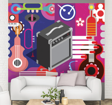 Fototapete musik verstärker und instrumente - TenStickers