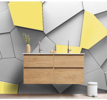 Fototapete 3D geometrische gelbe paneele - TenStickers