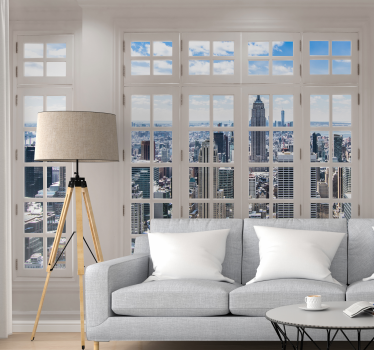 Wohnzimmer Fototapete Städte New York City Skyline - TenStickers