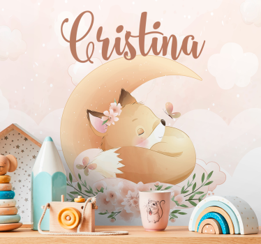 Fototapete personalisiert schlafender fuchs design - TenStickers