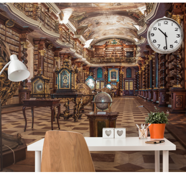 Fototapete Retro Alte bibliothek - TenStickers