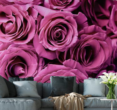 Fototapete Rosen rosa blüten - TenStickers