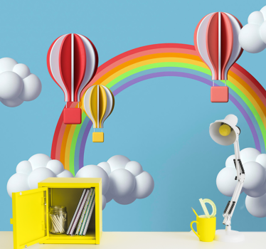 Fototapete sprüche bunte heißluftballons - TenStickers
