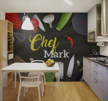 Fototapete esszimmer chef personalisierungsoption - TenStickers